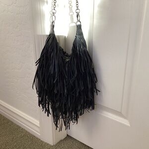 Steve Madden fringe bag in black